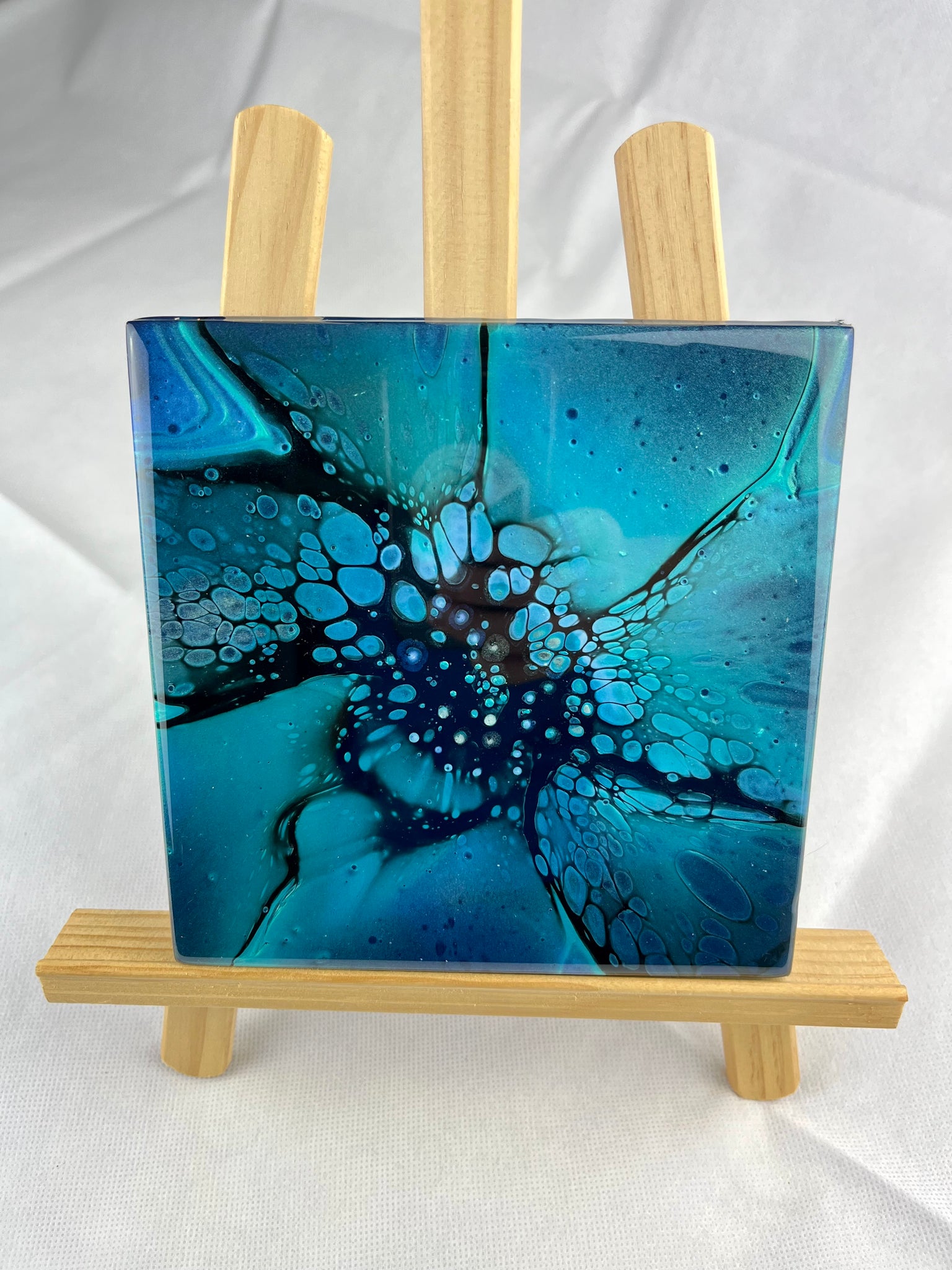 Iridescent Blue & Green Trivet