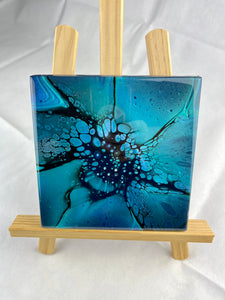 Iridescent Blue & Green Trivet