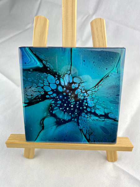 Iridescent Blue & Green Trivet