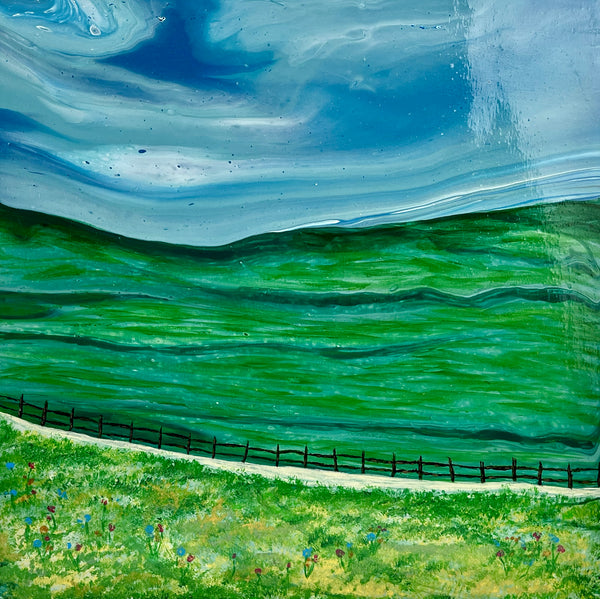 Country Roads 12”x12” Original Acrylic Painting