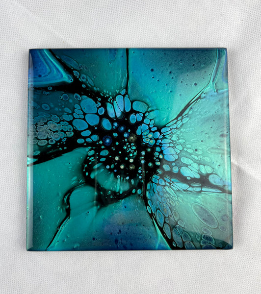 Iridescent Blue & Green Trivet