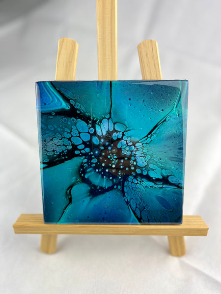 Iridescent Blue & Green Trivet