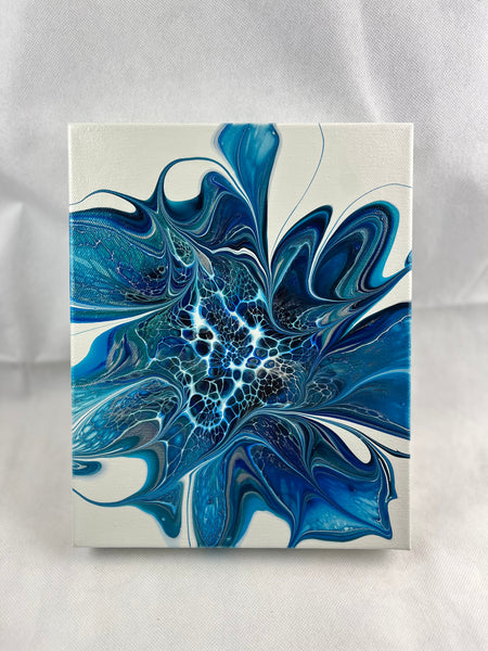 Blue, Silver, & White 8”x10” Canvas Original