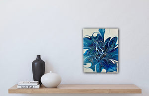 Blue, Silver, & White 8”x10” Canvas Original