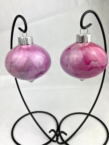 Pink & Silver Onion Ornament