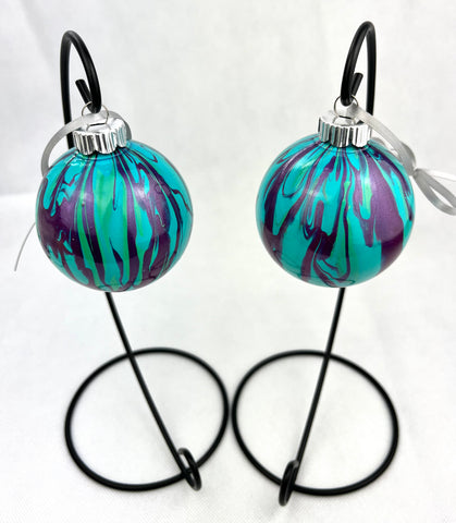 Turquoise & Wine Round Ornament