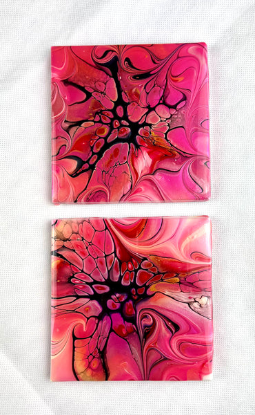 Pink & Red Coaster Set