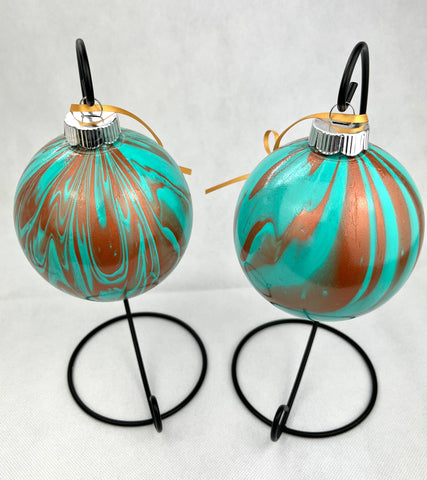 Turquoise & Copper Round Ornament