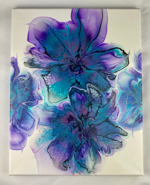 Purple + Turquoise 11”x14” Canvas Original