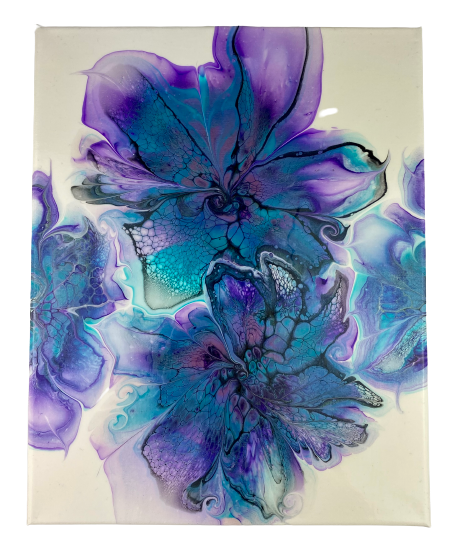 Purple + Turquoise 11”x14” Canvas Original